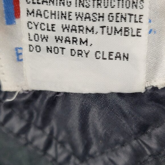 VTG Pennzoil Penske Racing Black Insulated Zip Bomber Puffer Jacket Medium M - Picture 14 of 16